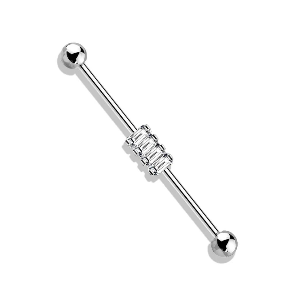 Sztanga industrial 4 kwadratowe cyrkonie - Image 5