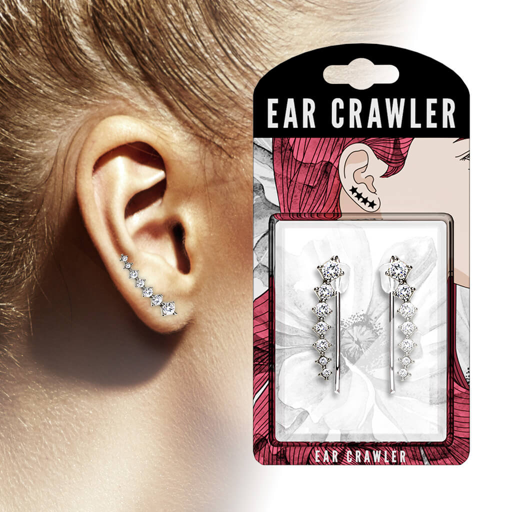 Ear crawler  7 cyrkonii - Image 3