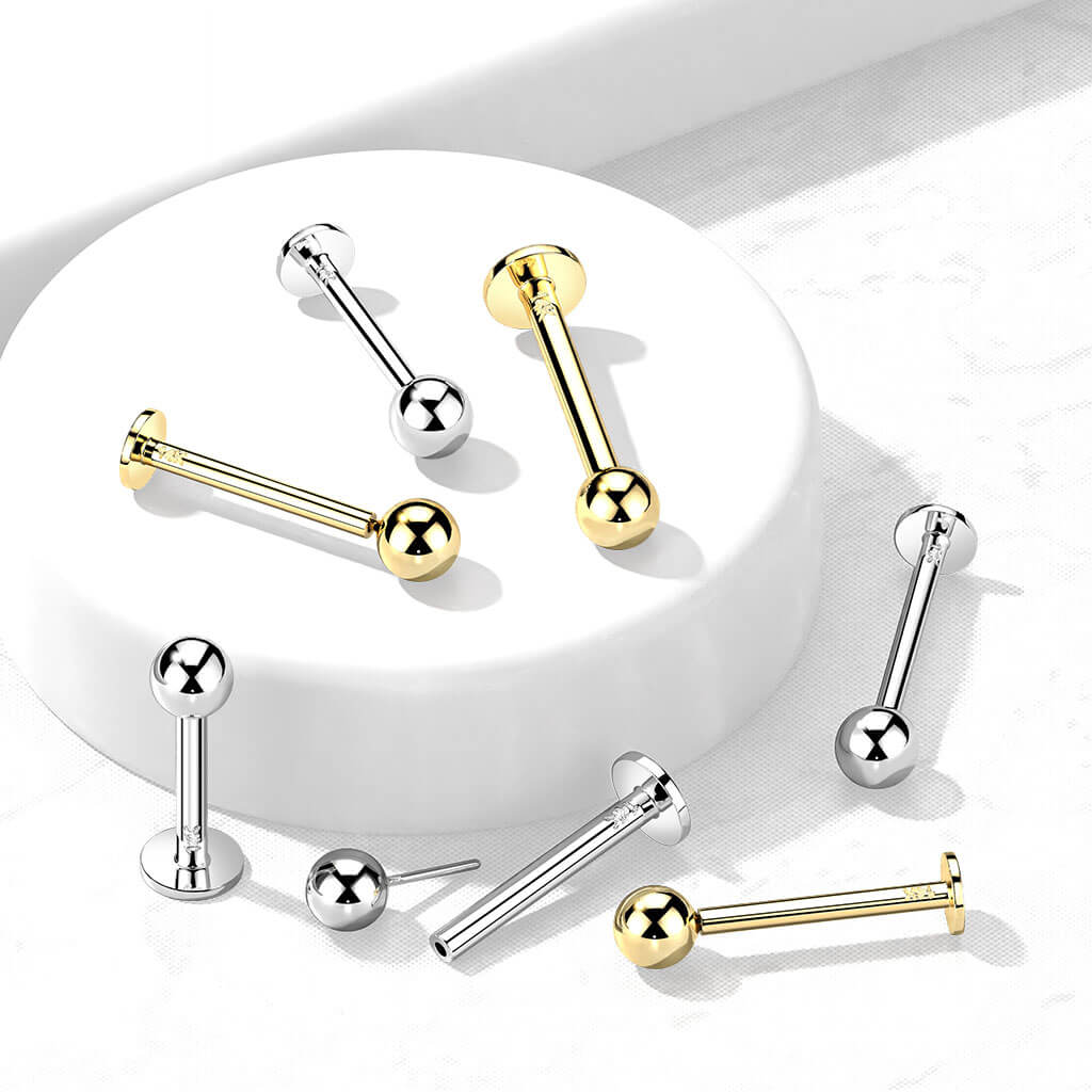 Złoto 585 labret kulka push-in - Image 3