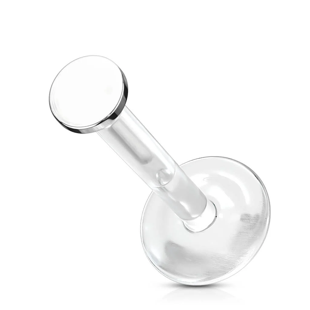 Złoto 585 labret kółko płaskie push-in - Image 5