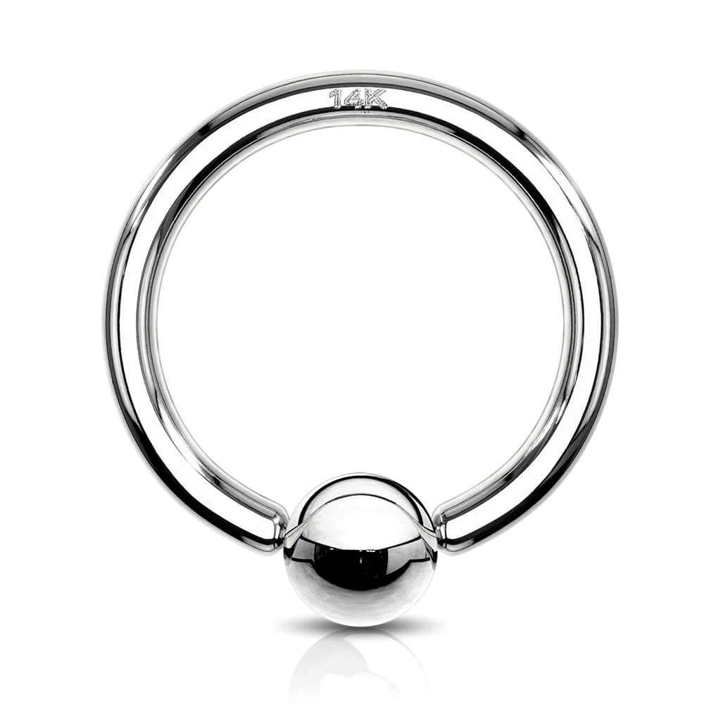 Złoto 585 kółko z kulką białe złoto żółte złoto zapięcie captive bead - Image 5