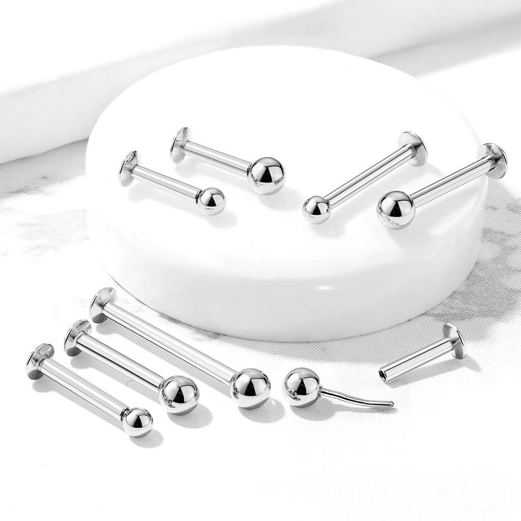 Labret kulka srebrna push-in - Image 4