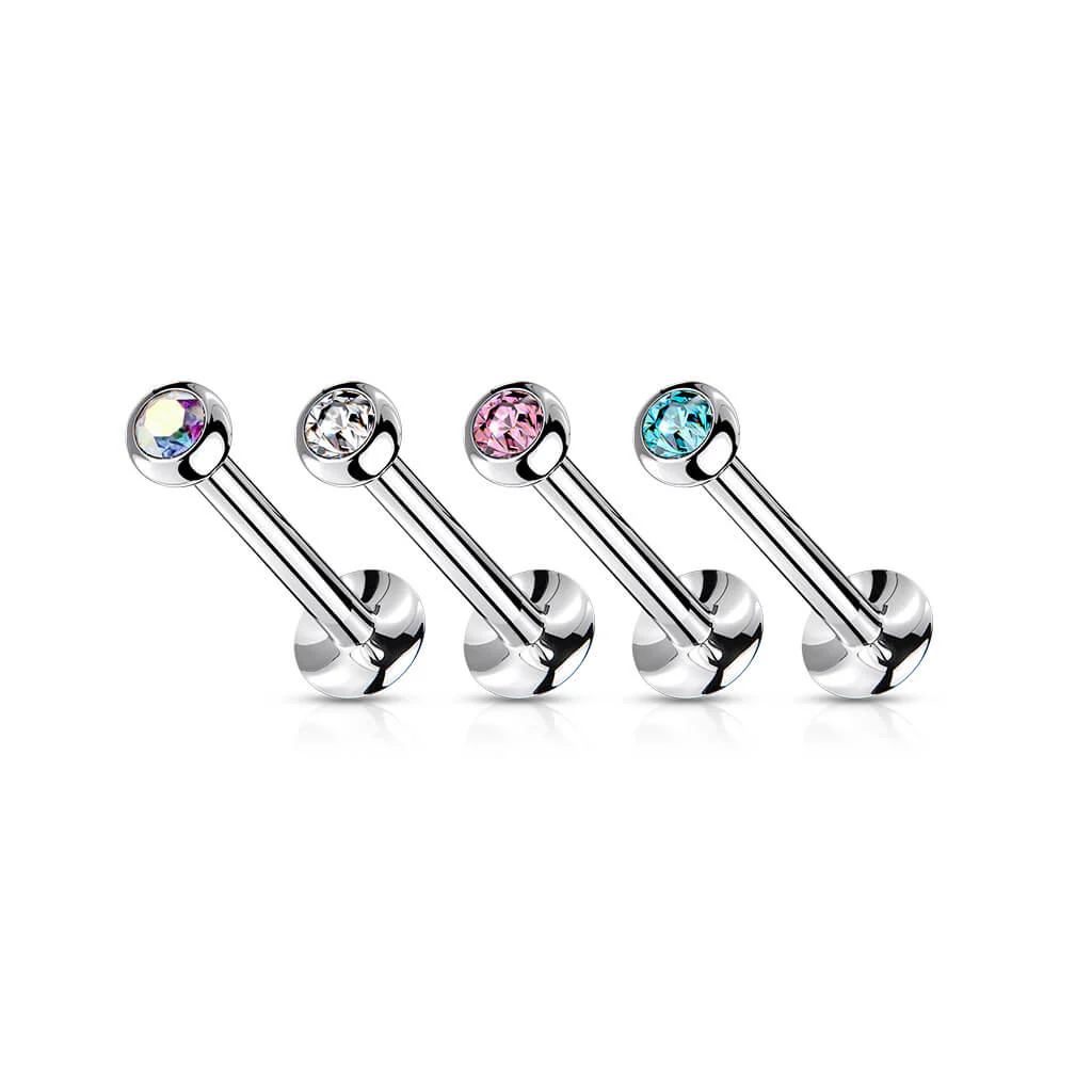 Labret kulka cyrkonia srebrny push-in - Image 3