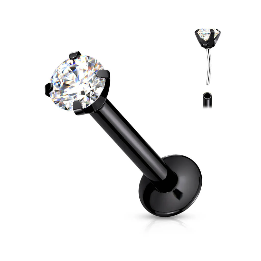 Labret cyrkonia oprawa bezel push-in - Image 6