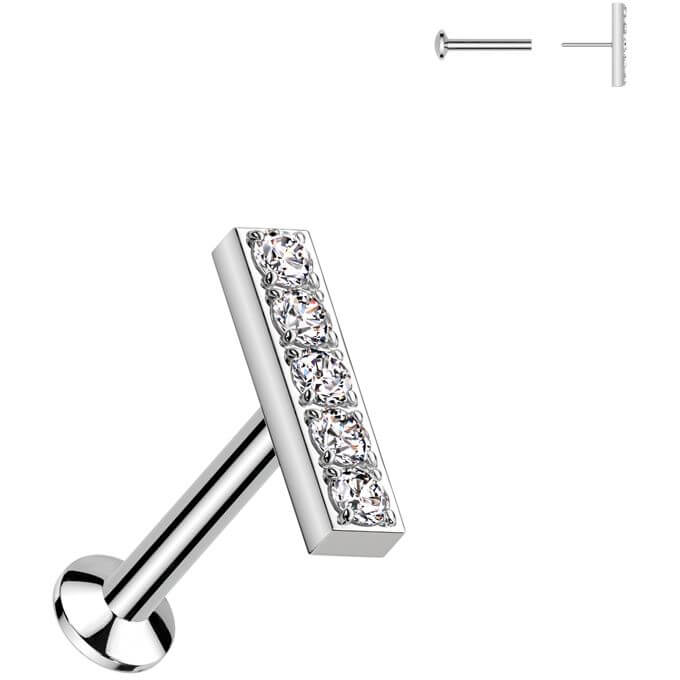 Labret słupek cyrkonie push-in - Image 3