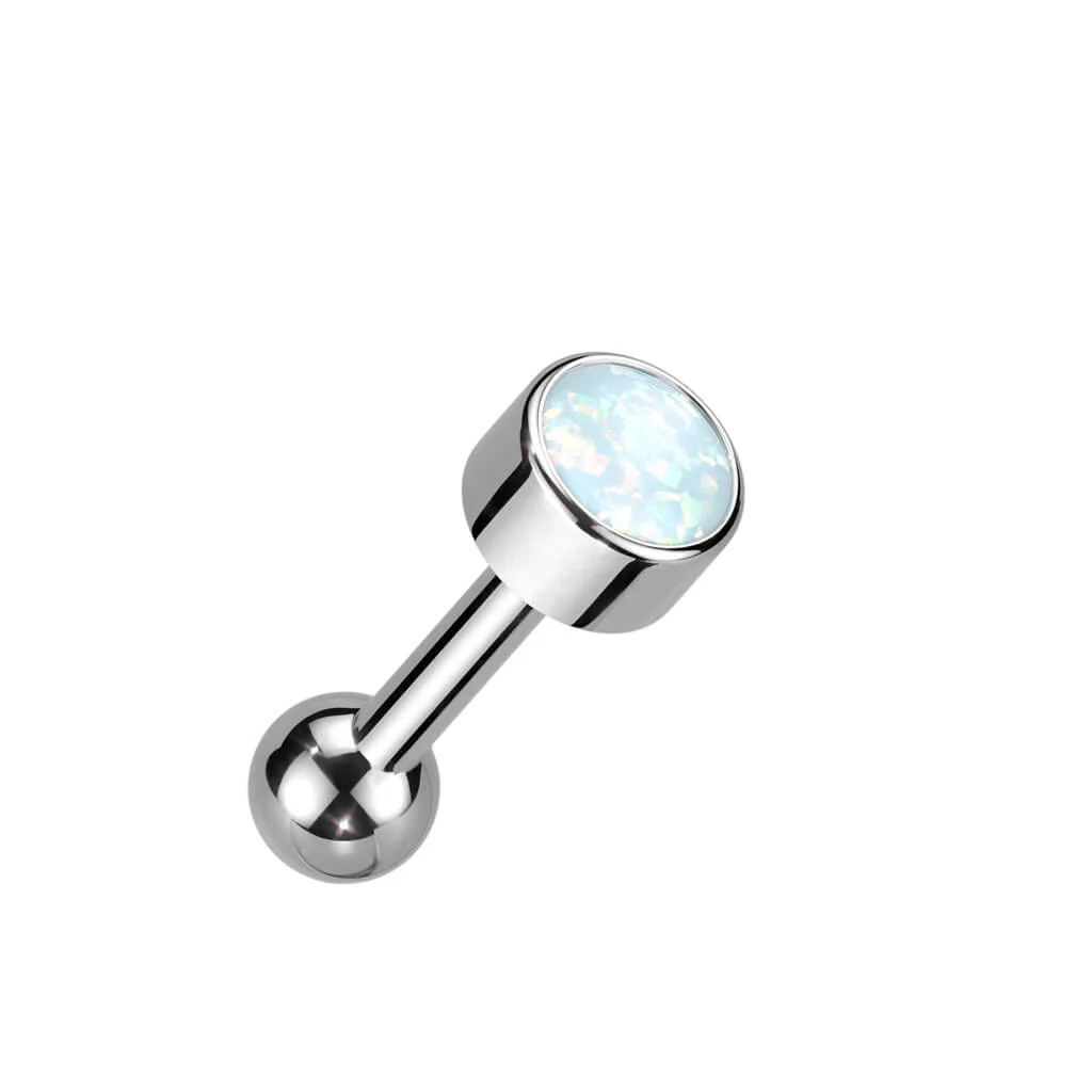 Tytan sztanga opal w oprawie bezel push-in - Image 4
