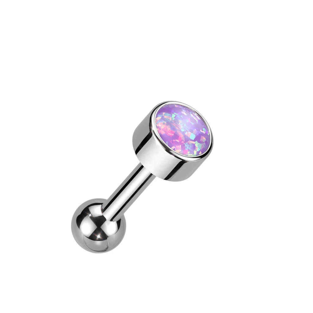 Tytan sztanga opal w oprawie bezel push-in - Image 5
