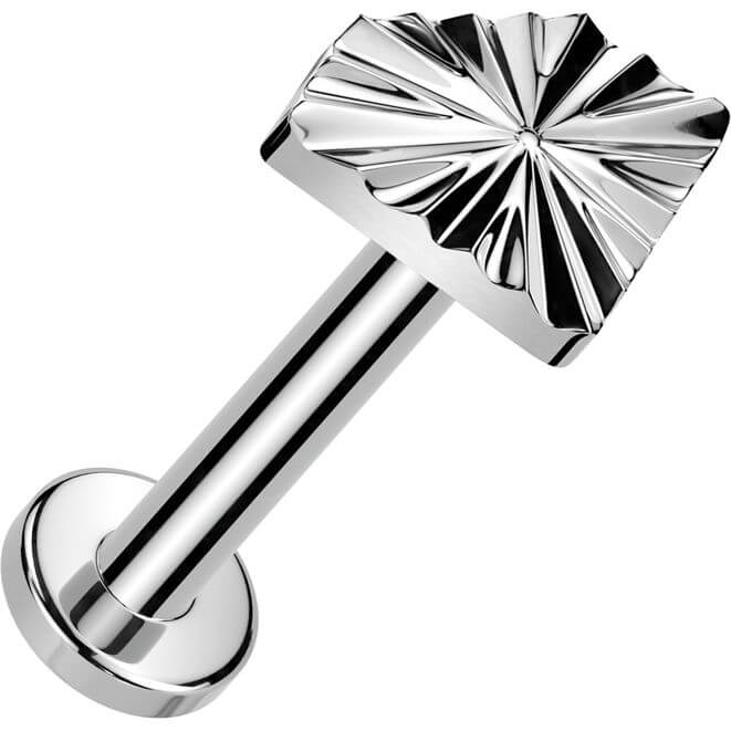 Tytan labret diament push-in - Image 4