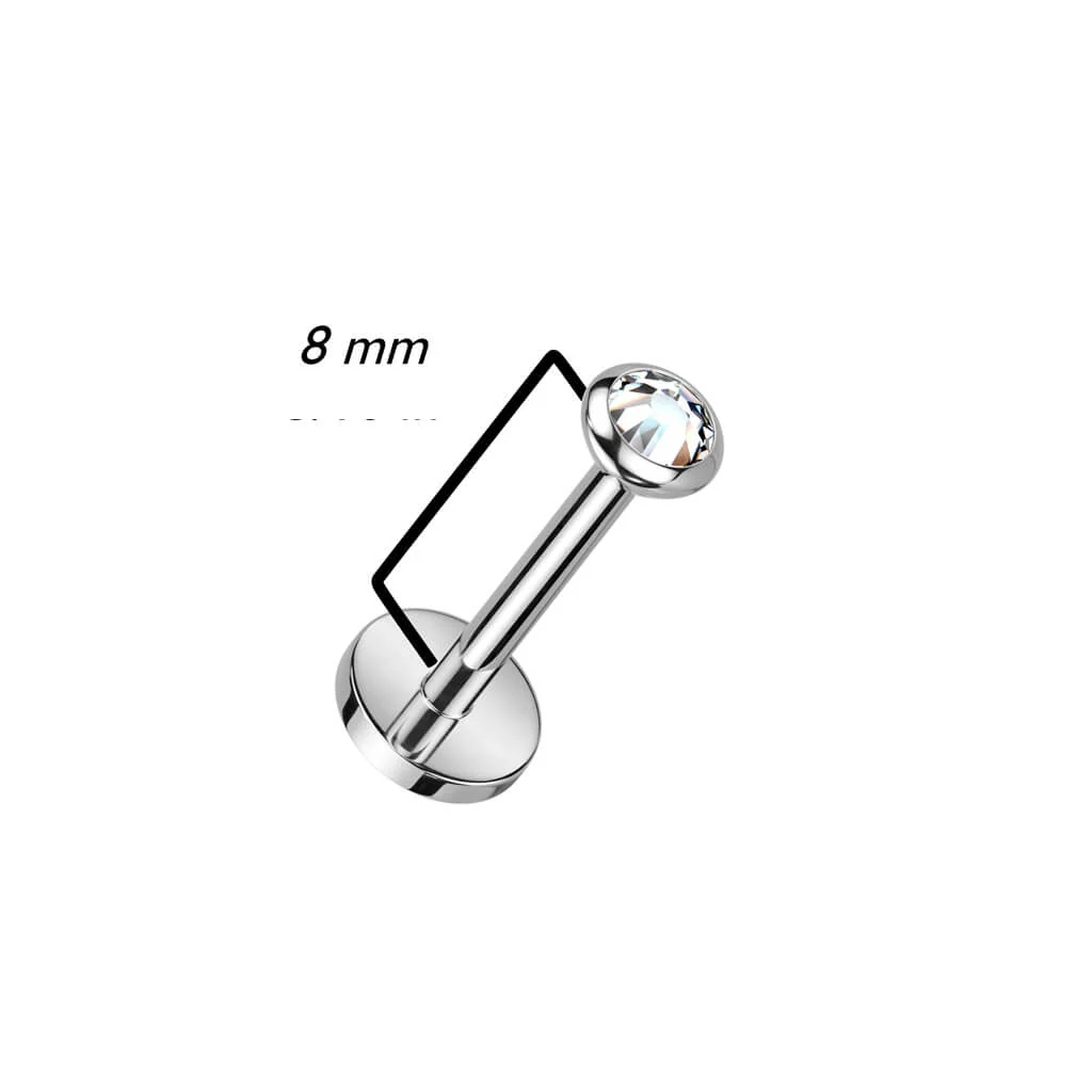 Tytan labret cyrkonia opal push-in - Image 2