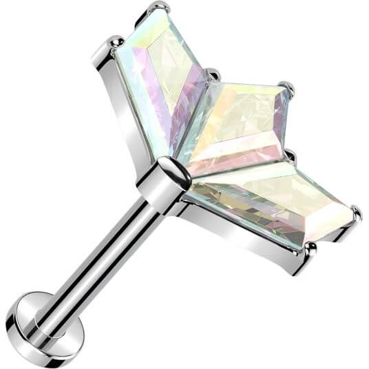 Tytan labret wachlarz cyrkonie push-in - Image 8