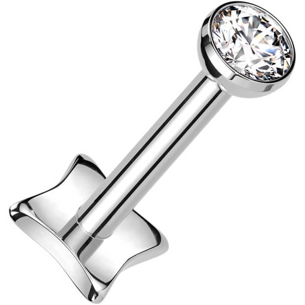 Labret oprawa bezel cyrkonia push-in - Image 2