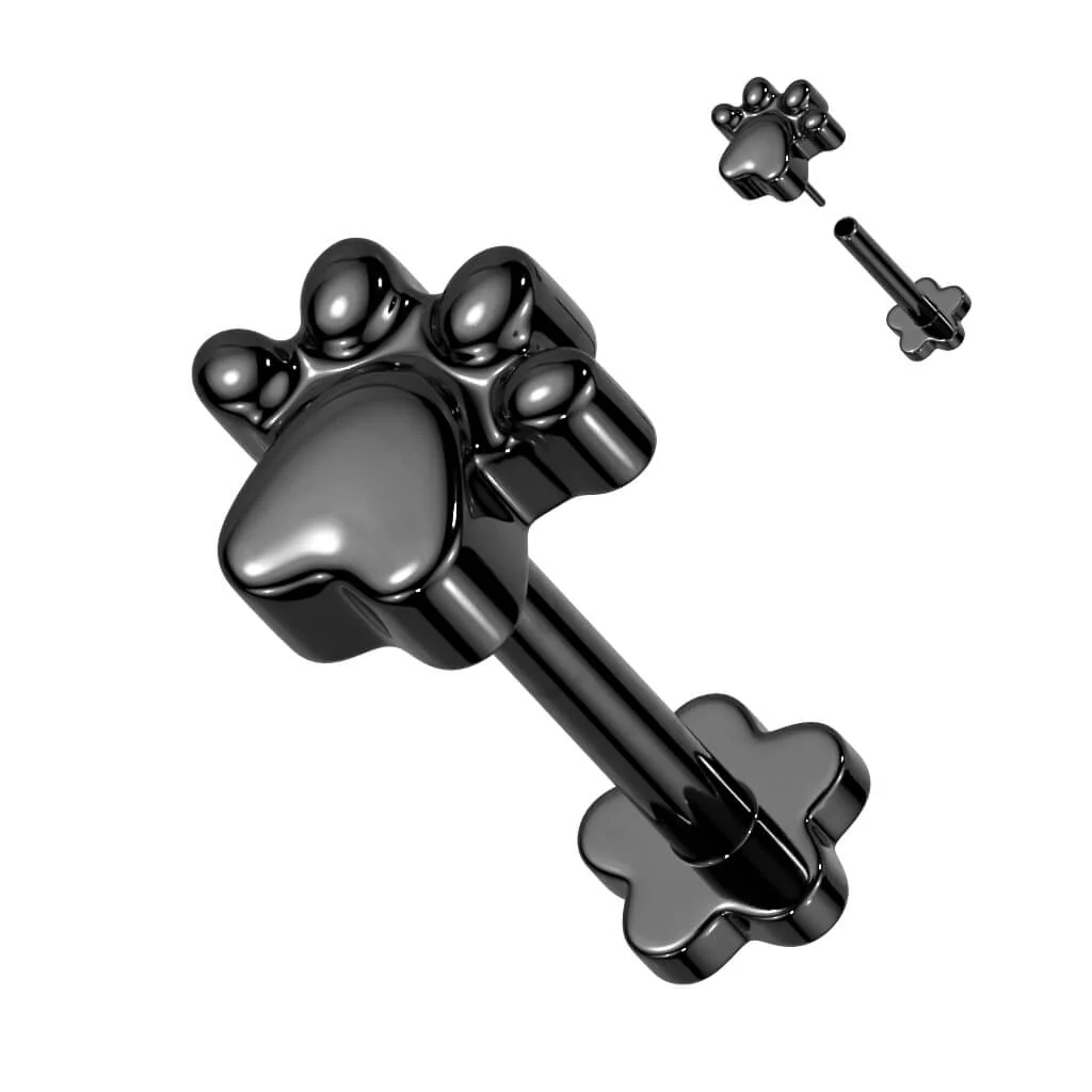 Tytan labret Łapa podstawa w kształcie kwiatka push-in - Image 4