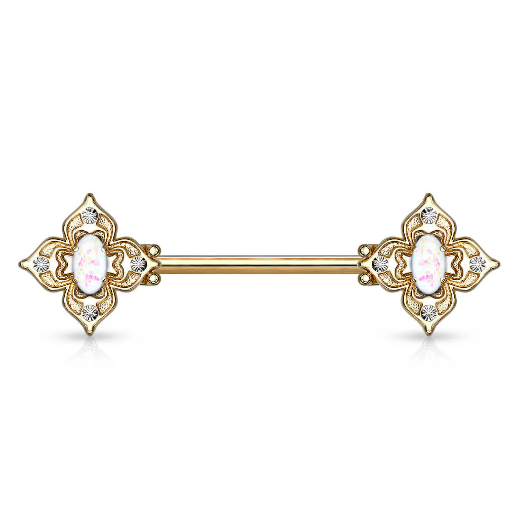 Kolczyk do sutka kwiatki opal cyrkonia - Image 7