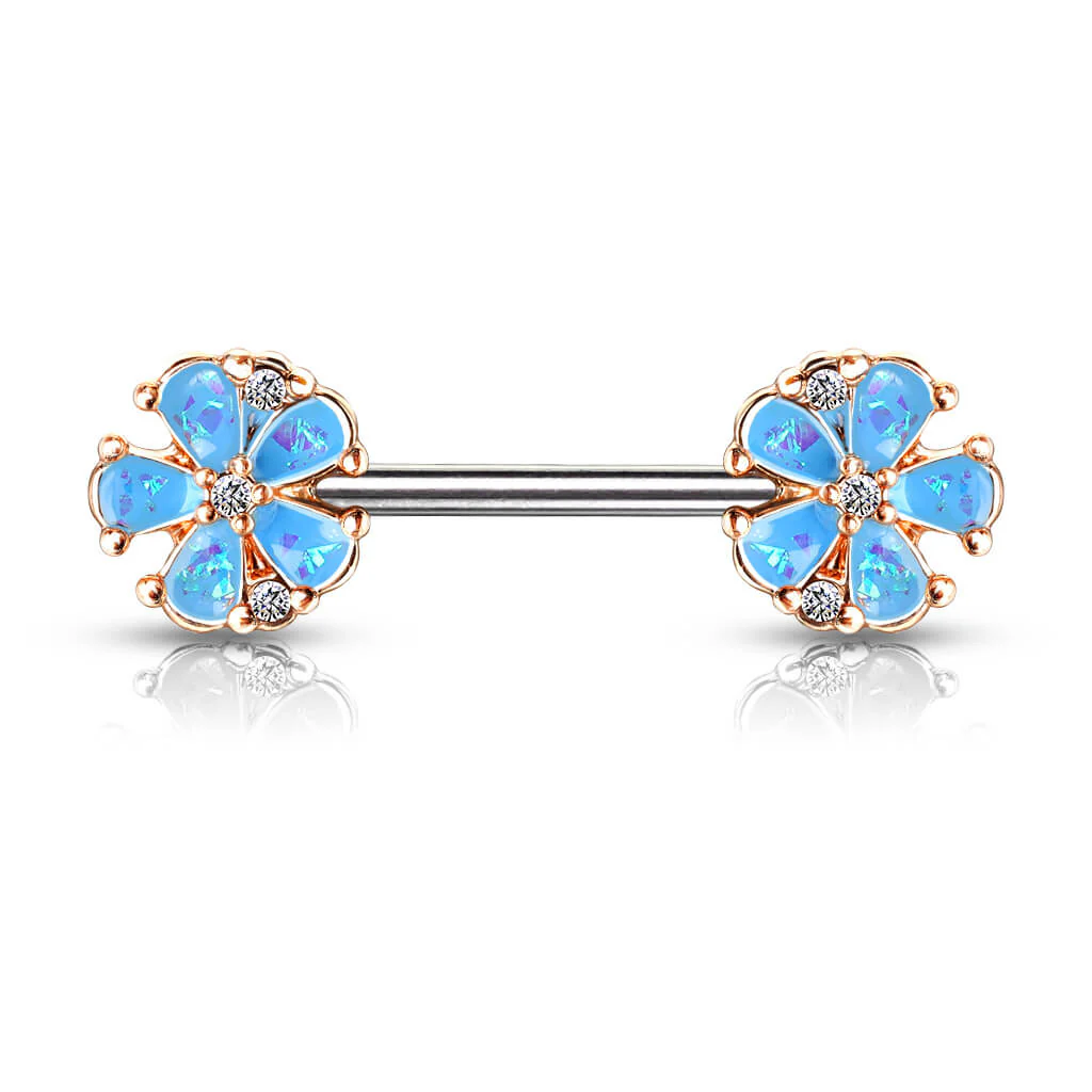 Kolczyk do sutka kwiatki opal - Image 6
