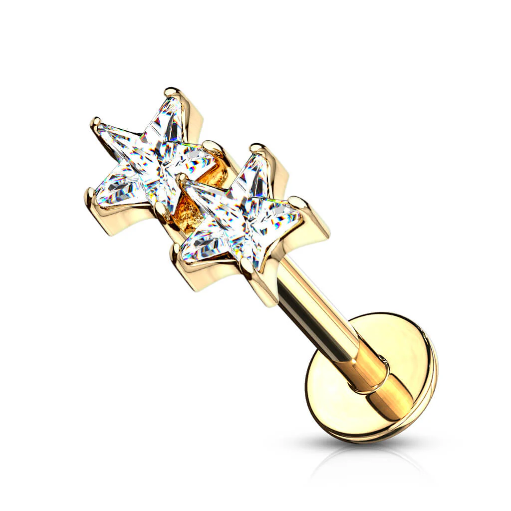 Labret gwiazdki cyrkonie gwint wewnętrzny - Image 7