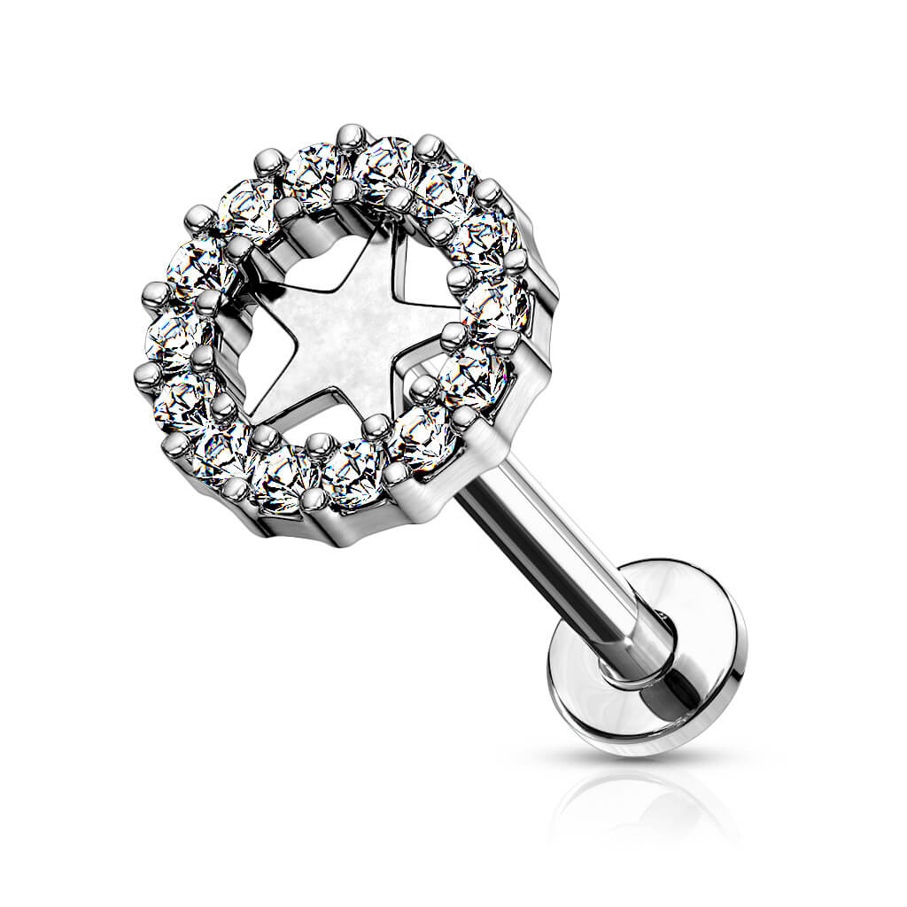 Labret cyrkonia gwiazdka gwint wewnętrzny - Image 7