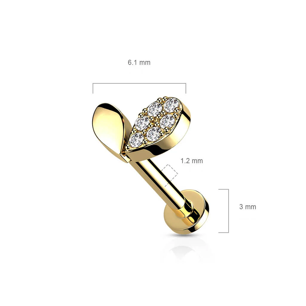 Labret cyrkonie gwint wewnętrzny - Image 2