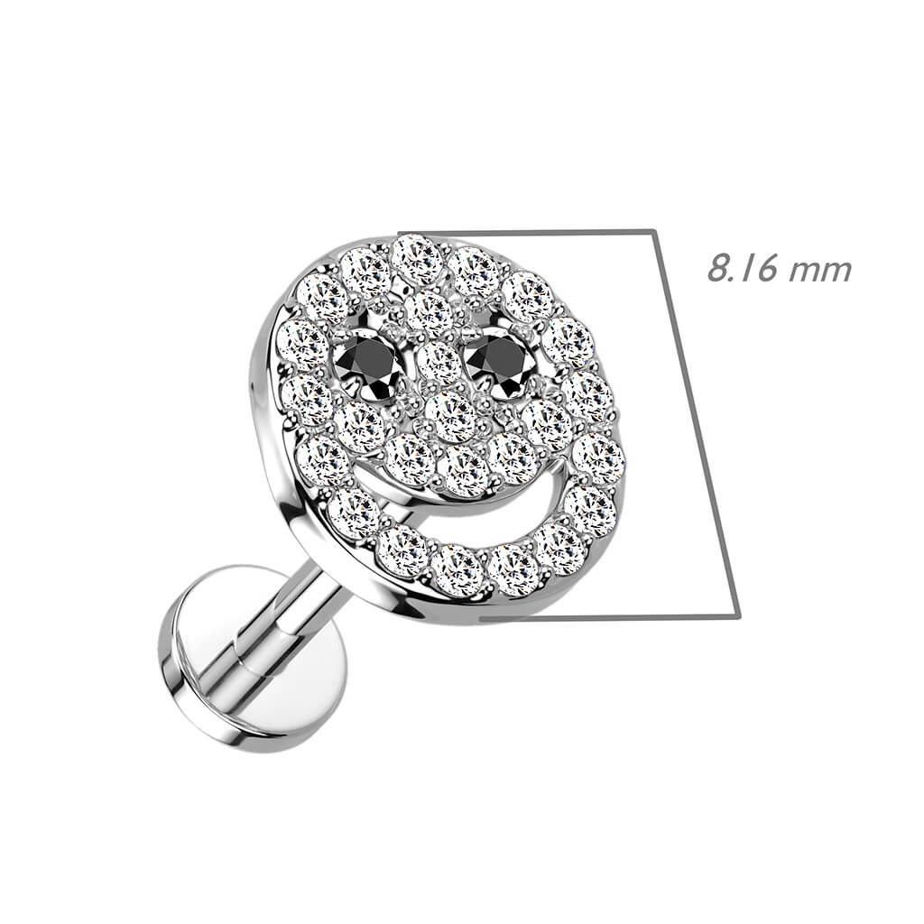 Labret cyrkonia buźka gwint wewnętrzny - Image 2