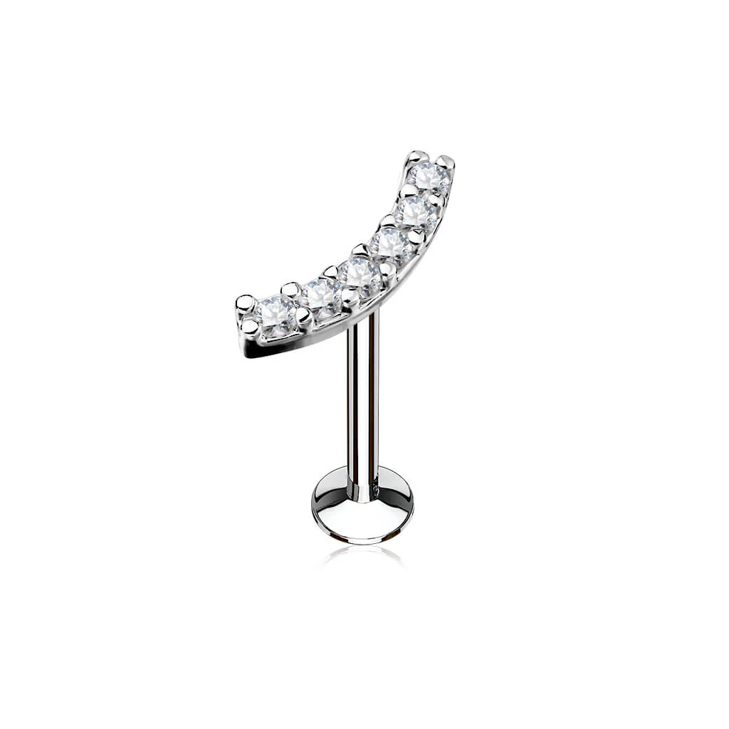 Labret cyrkonie gwint wewnętrzny - Image 2