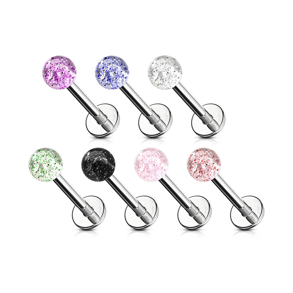 Labret akrylowa kulka glitter - Image 3