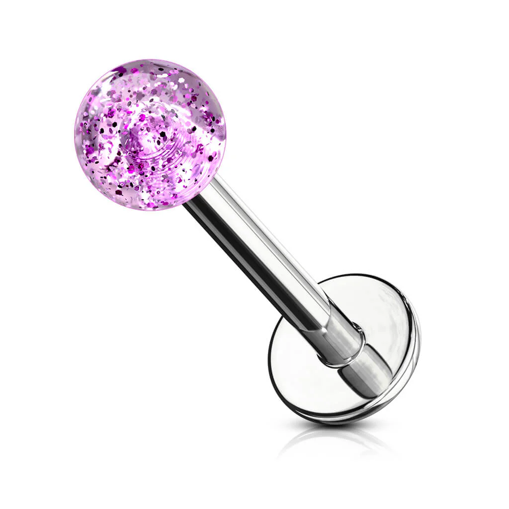 Labret akrylowa kulka glitter - Image 4