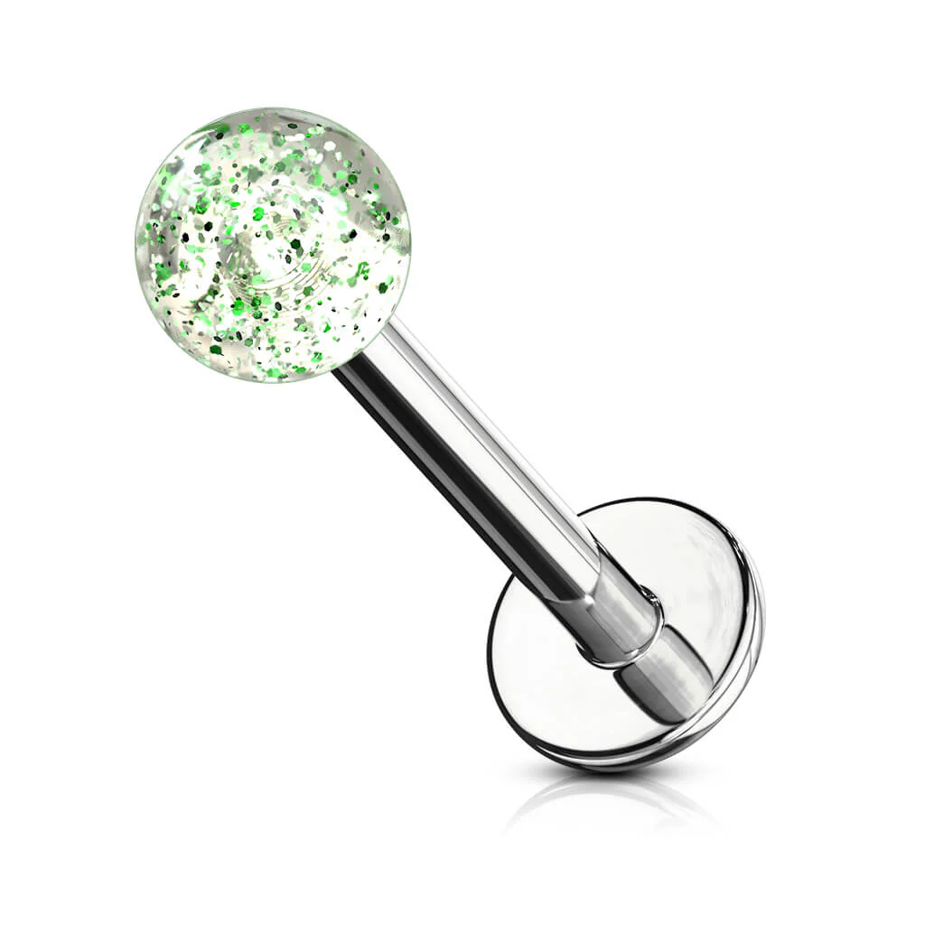 Labret akrylowa kulka glitter - Image 7