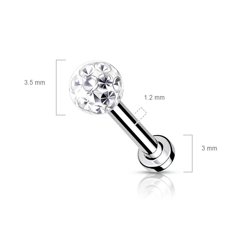 Labret kulka cyrkonia gwint wewnętrzny - Image 2
