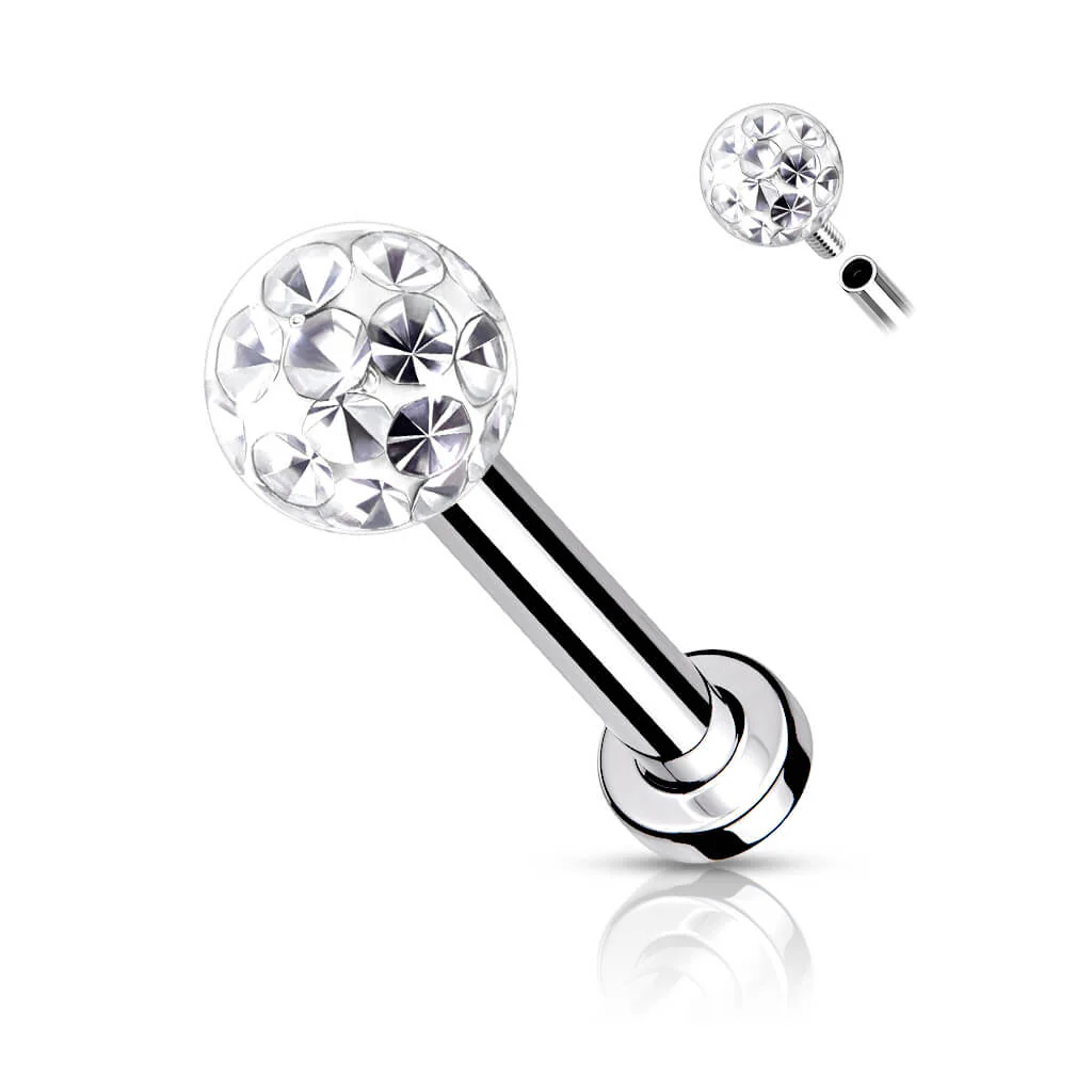 Labret kulka cyrkonia gwint wewnętrzny - Image 7