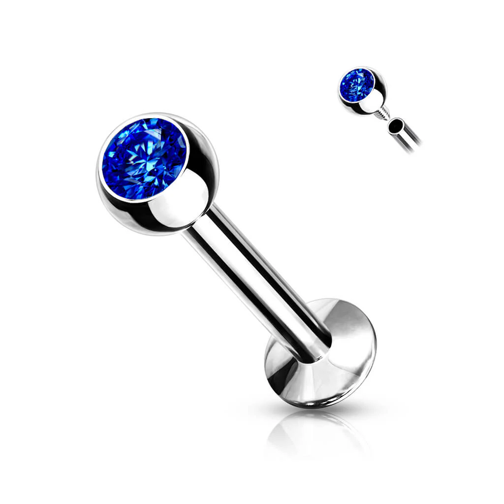Labret kulka cyrkonia gwint wewnętrzny - Image 10