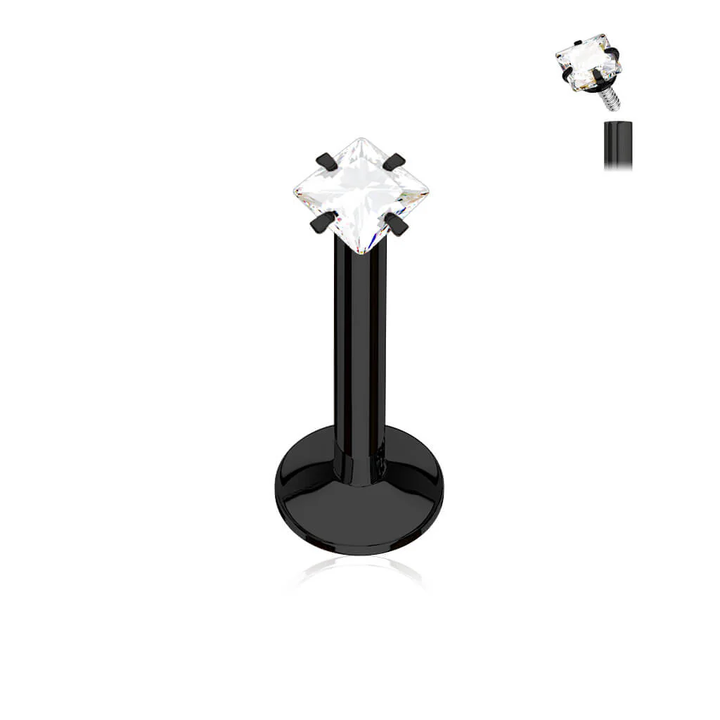 Labret kwadrat cyrkonia gwint wewnętrzny - Image 3