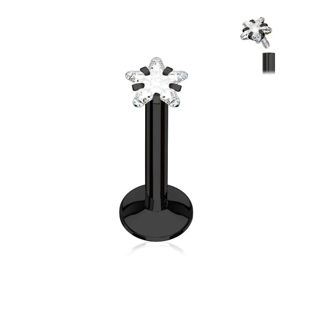 Labret cyrkonia gwiazdka gwint wewnętrzny - Image 3