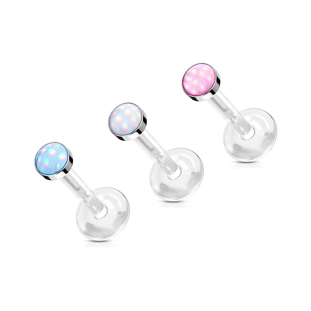 Labret rozświetlający płaski kamień syntetyczny - Image 3