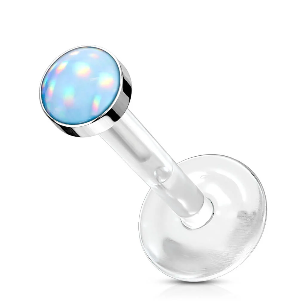 Labret rozświetlający płaski kamień syntetyczny - Image 6