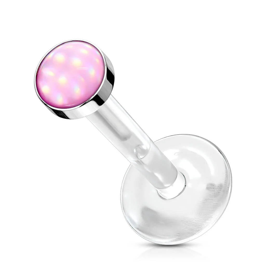 Labret rozświetlający płaski kamień syntetyczny - Image 7