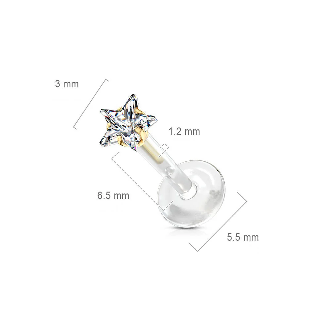Labret cyrkonia gwiazdka - Image 2