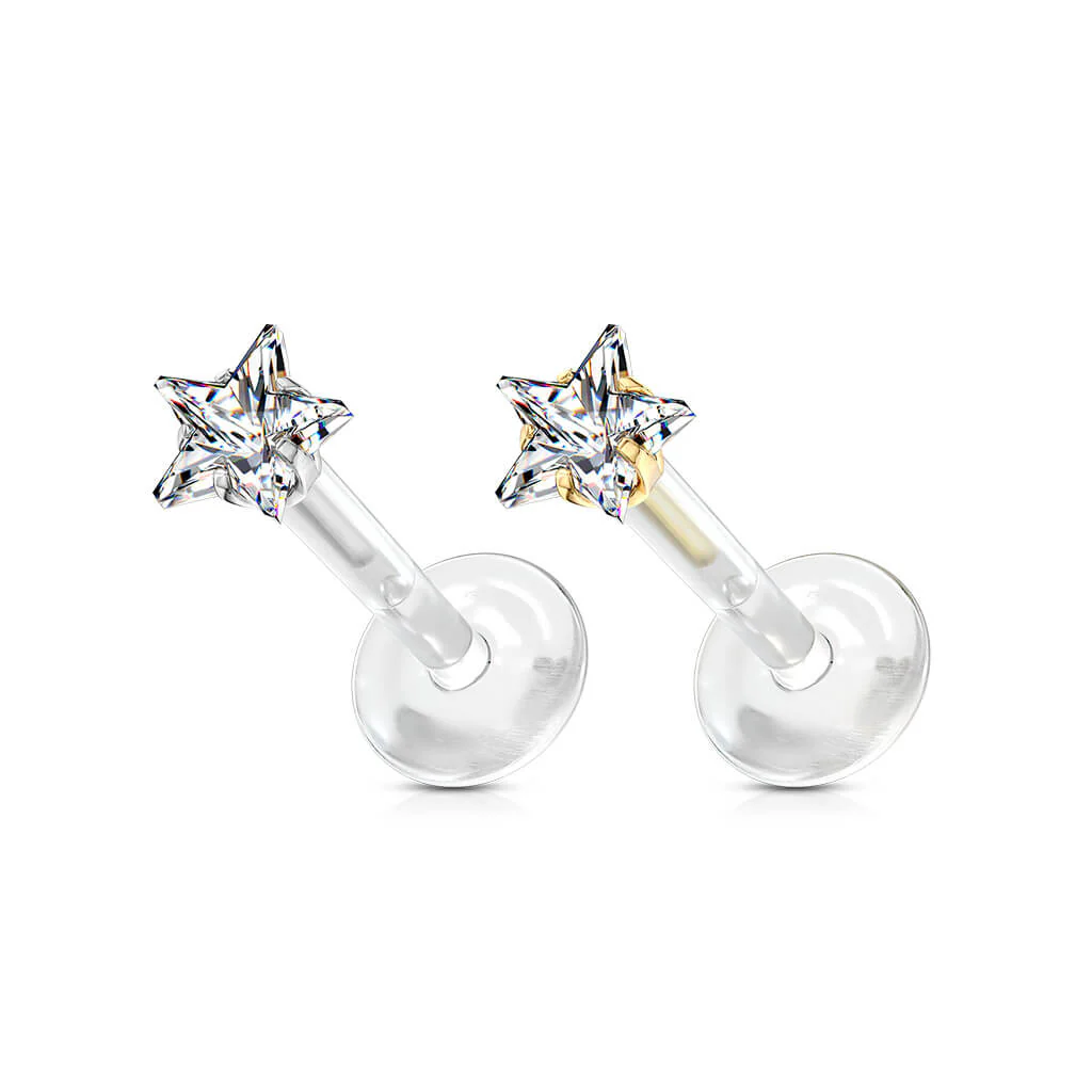 Labret cyrkonia gwiazdka - Image 3