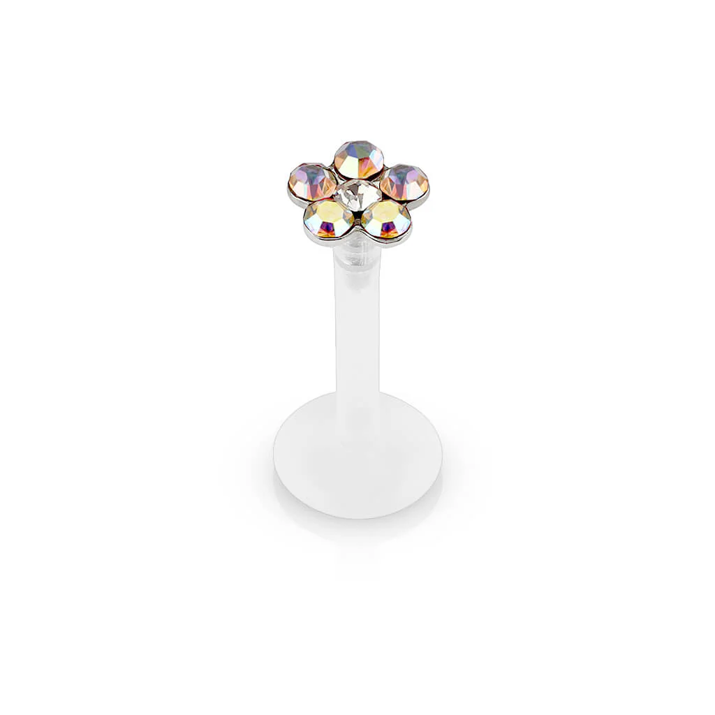 Labret cyrkonia kwiatek - Image 2