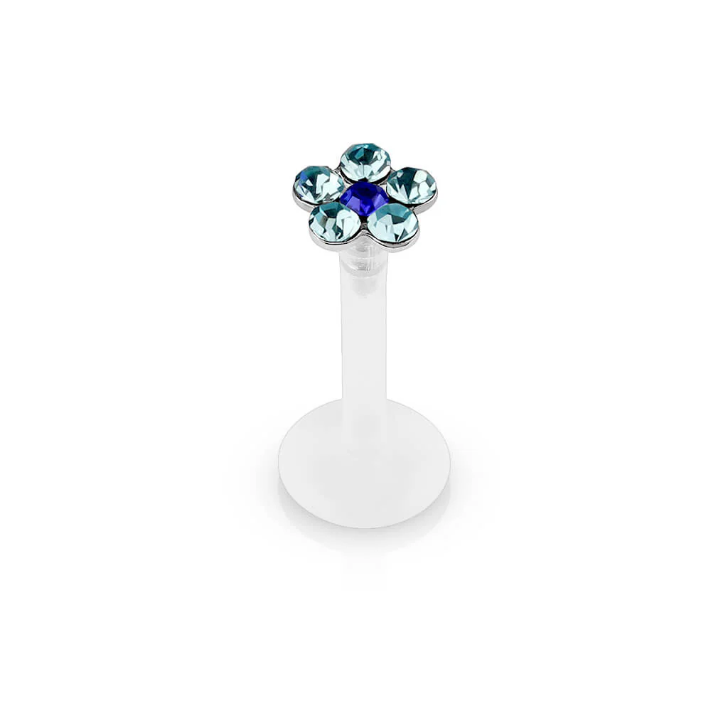 Labret cyrkonia kwiatek - Image 5