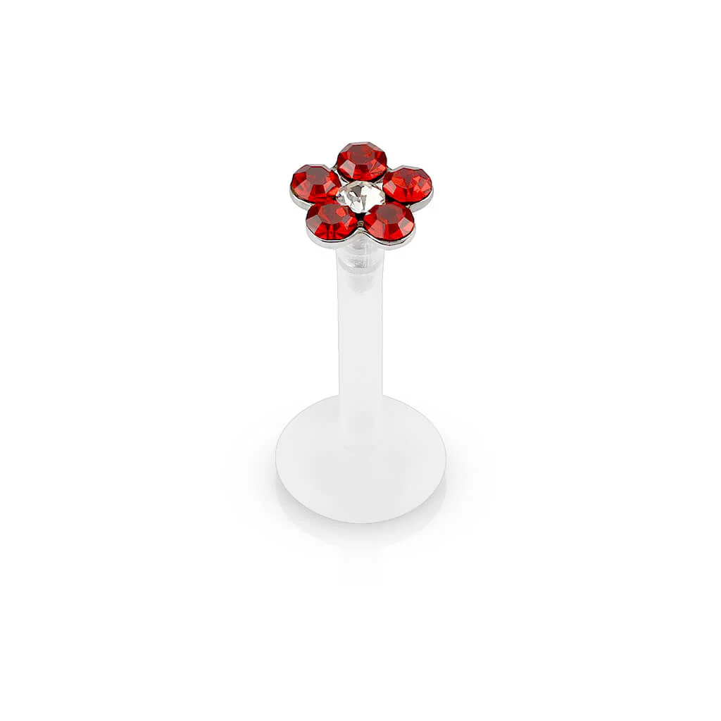 Labret cyrkonia kwiatek - Image 6