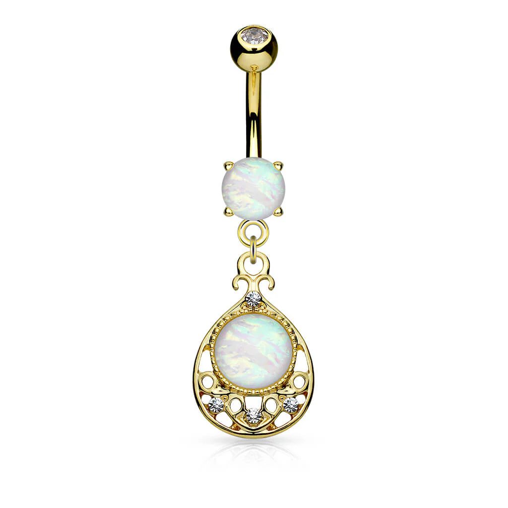 Kolczyk do pępka zawieszka opal - Image 2