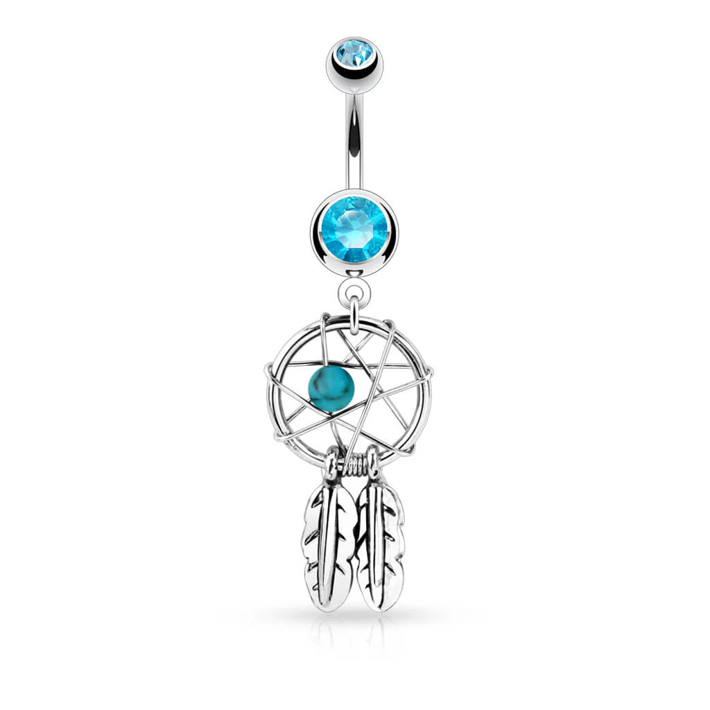 Kolczyk do pępka Łapacz snów srebrny - Image 5