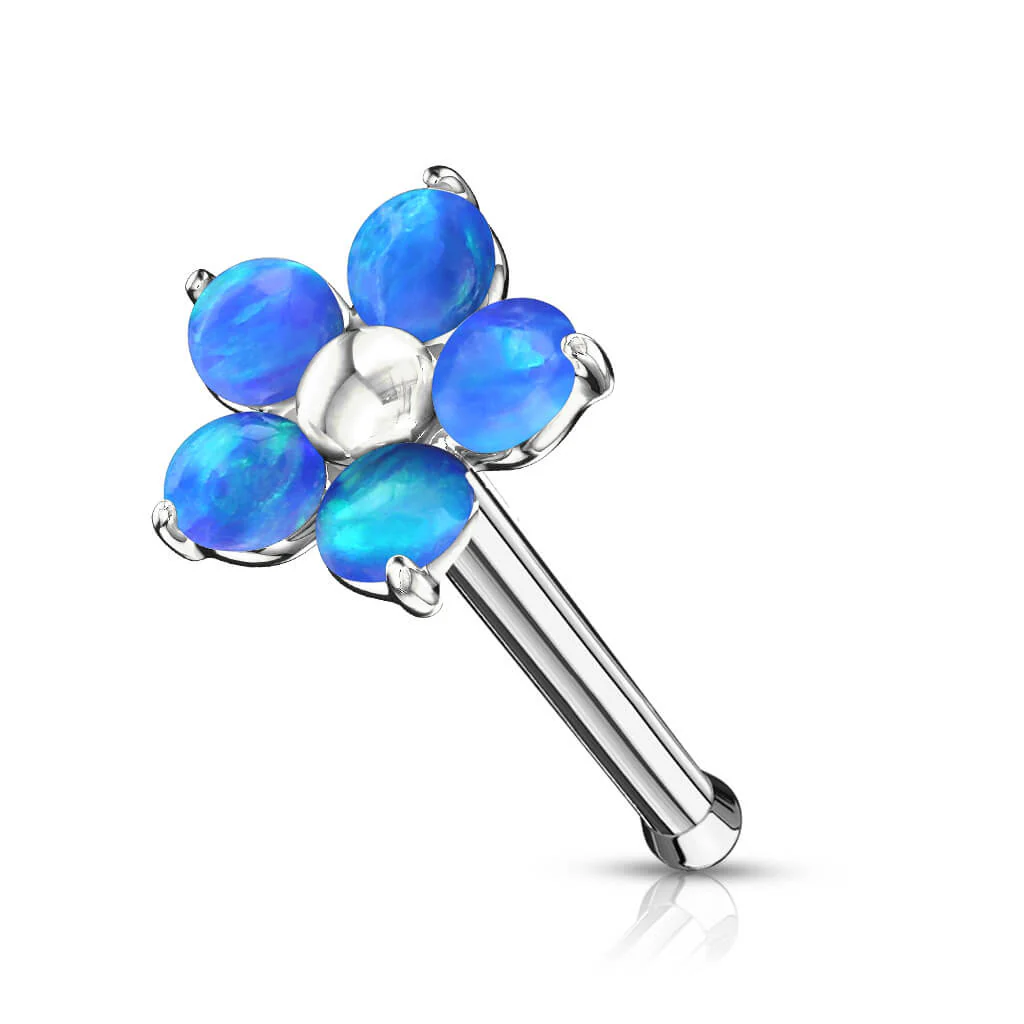 Kolczyk do nosa kwiatek opal - Image 6