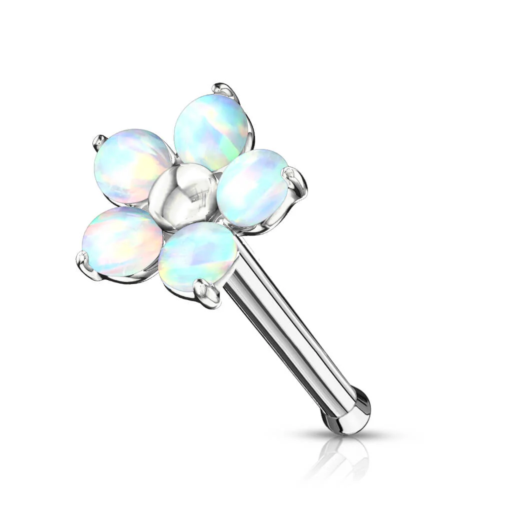Kolczyk do nosa kwiatek opal - Image 7