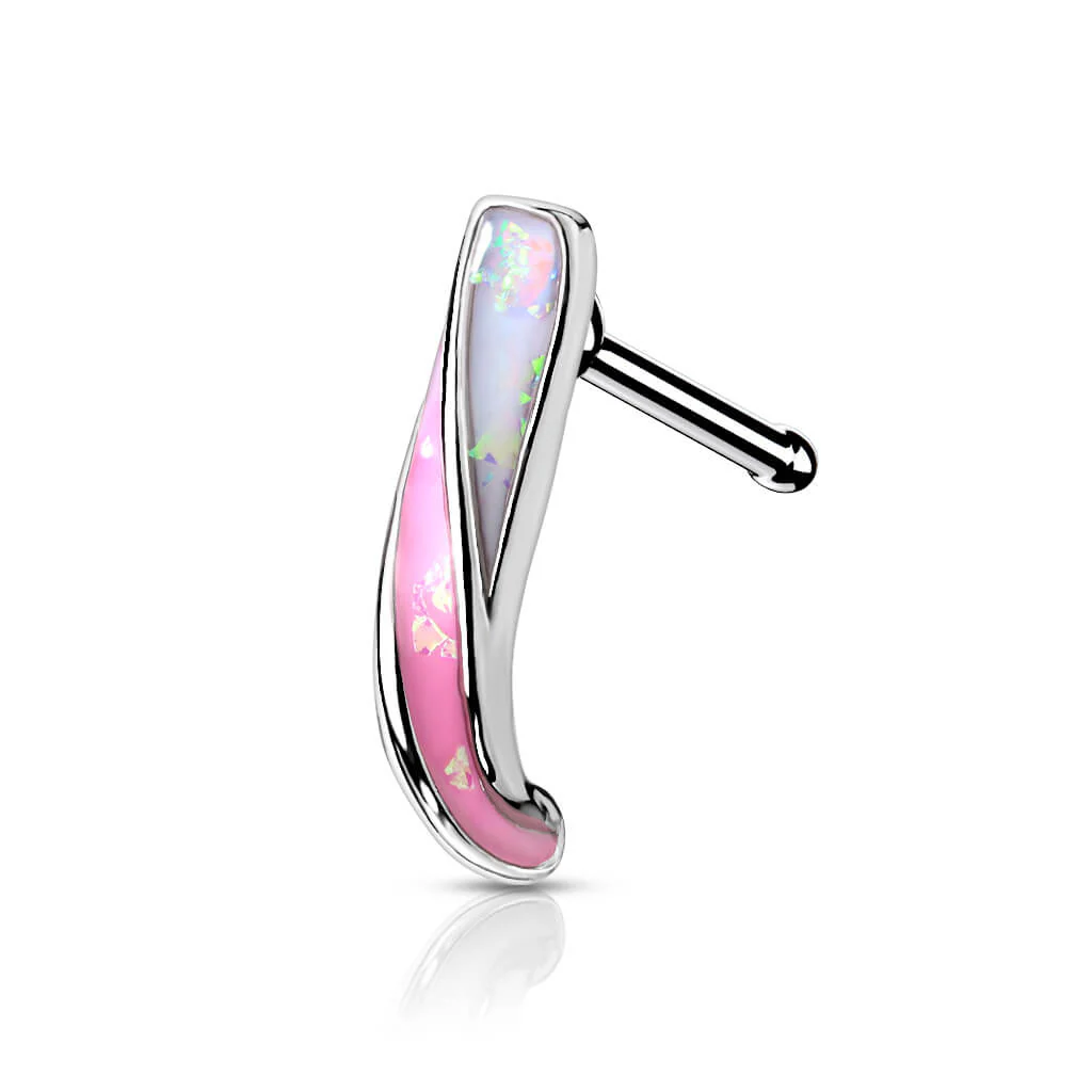 Kolczyk do nosa nose crawler opal srebrny - Image 7