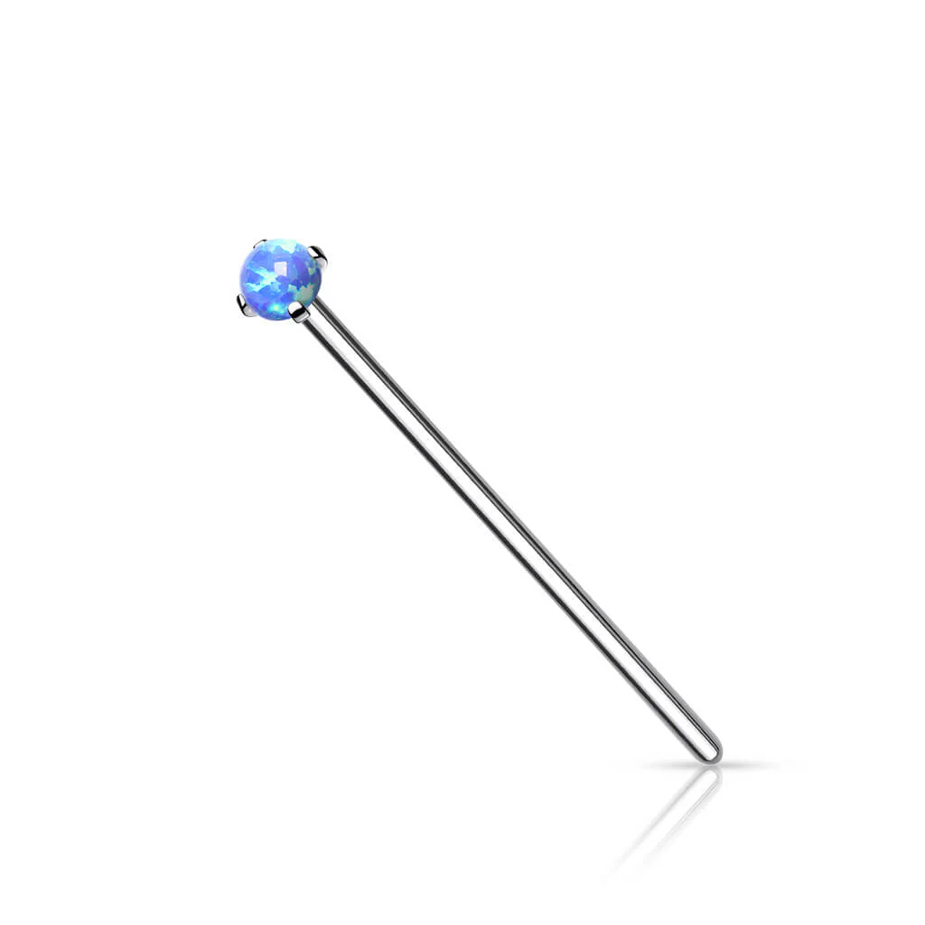Kolczyk do nosa fishtail opal srebrny - Image 4