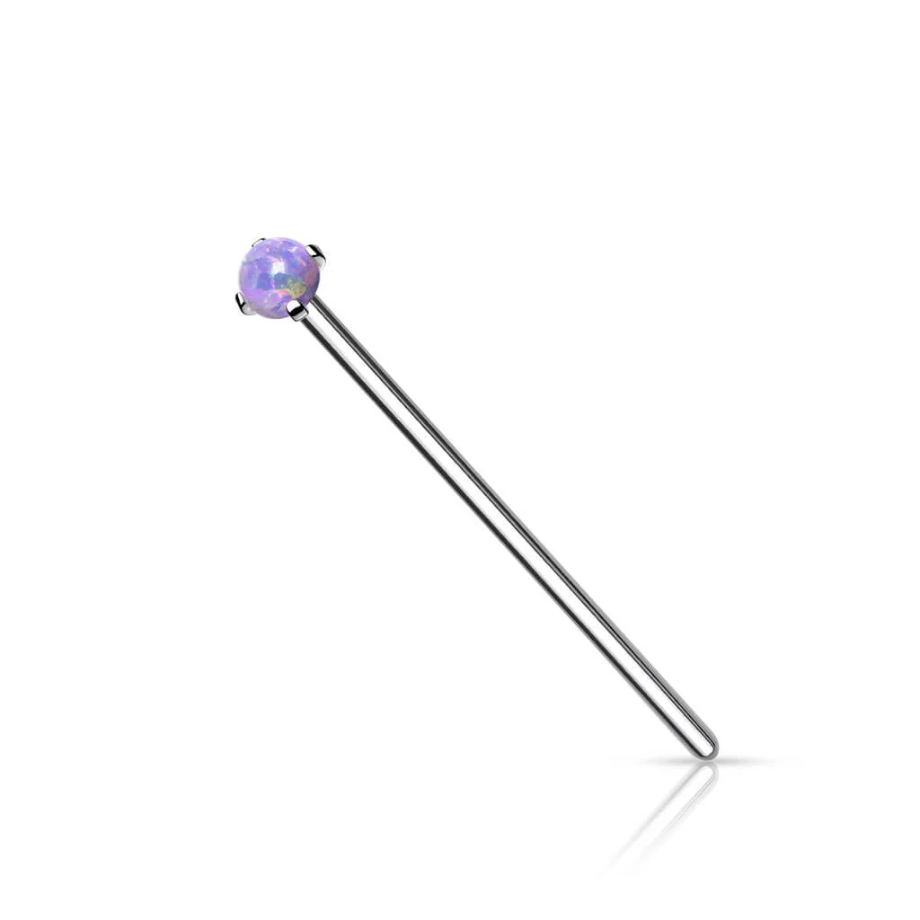 Kolczyk do nosa fishtail opal srebrny - Image 7
