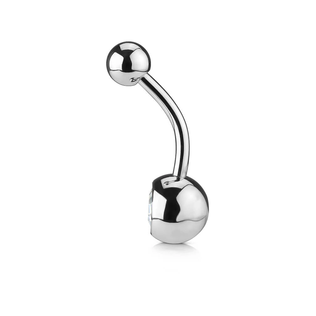 Kolczyk do pępka cyrkonia kulka - Image 4
