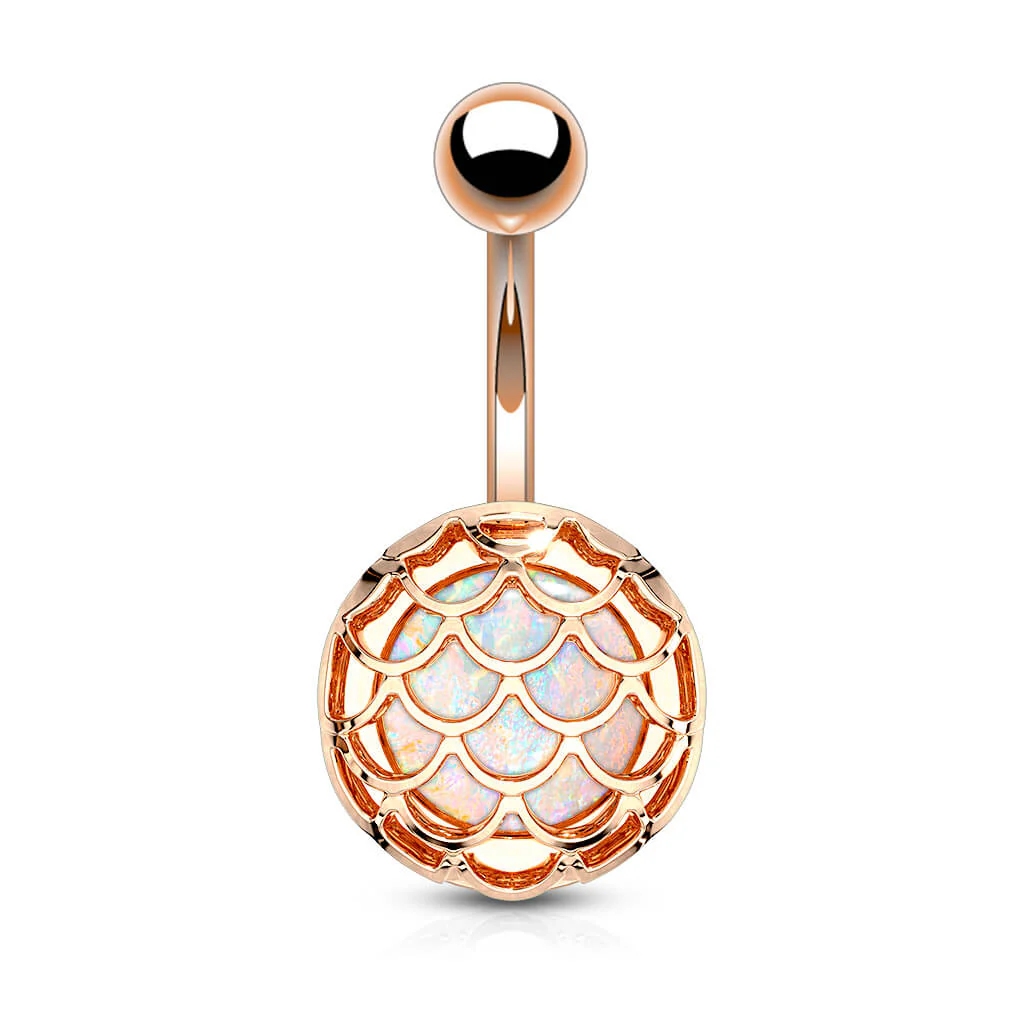 Kolczyk do pępka rybia łuska opal - Image 7