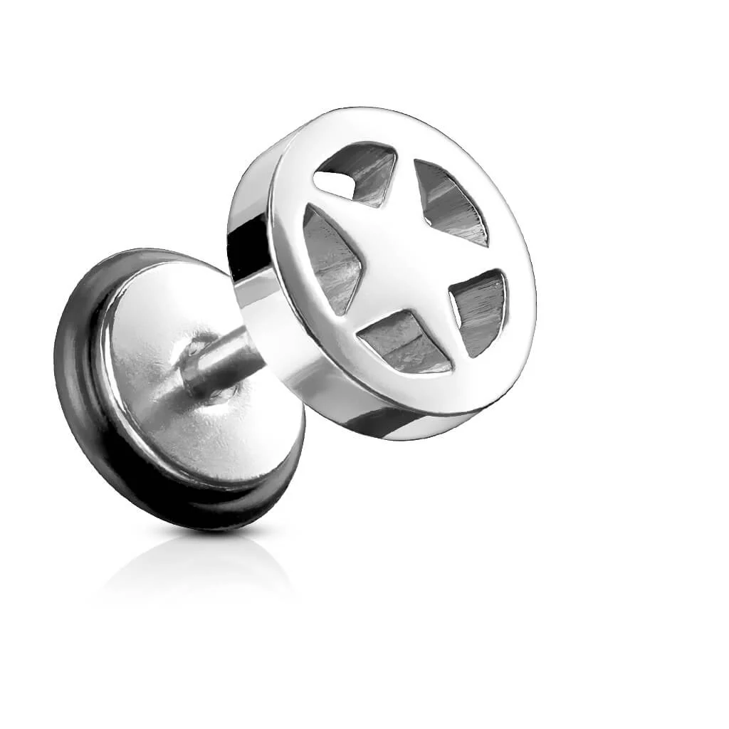 Fake plug gwiazda srebrny gwint wewnętrzny - Image 3