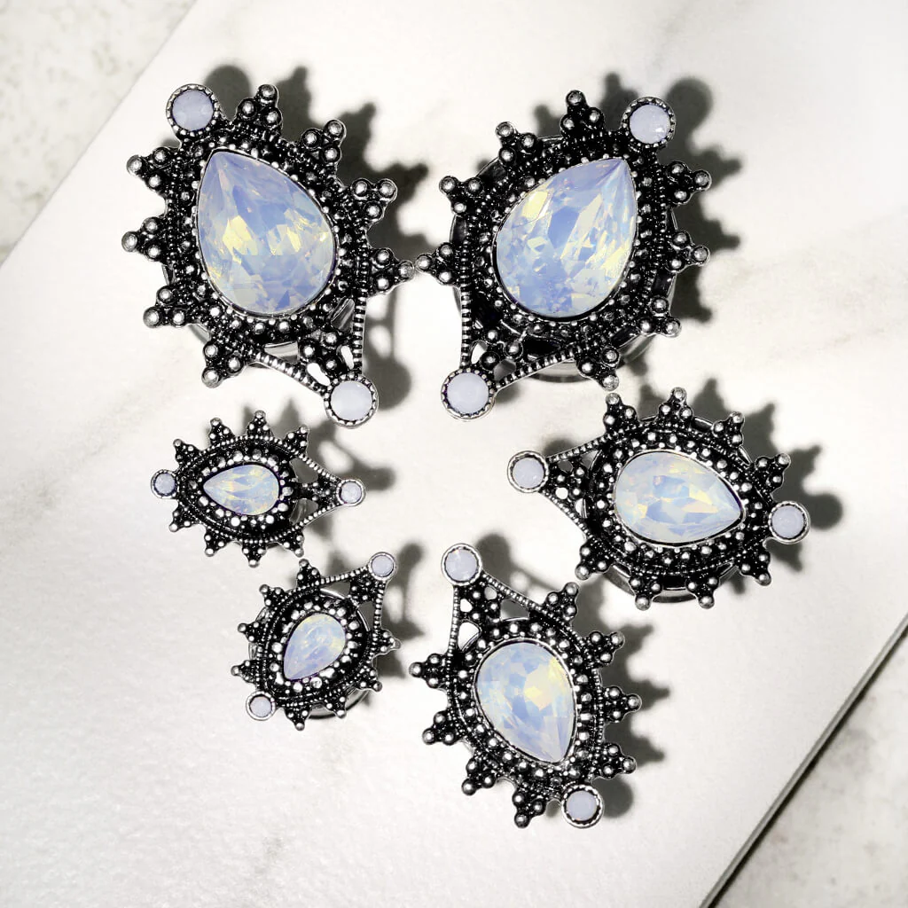 Plug kropla opal srebrny - Image 4